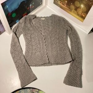 Cashmere Grey Cardigan Crochet Details